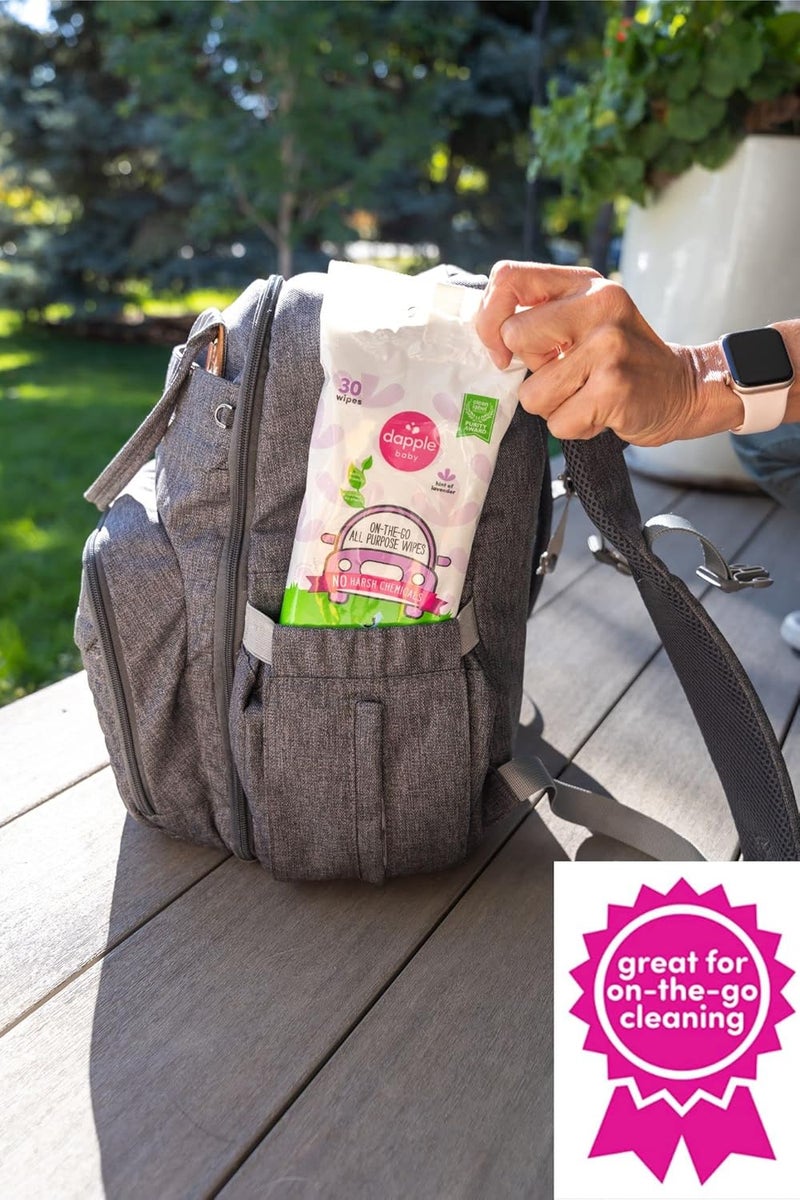 dapple مناديل الأطفال متعددة الاستخدامات، مضادة للحساسية ومصنوعة من النباتات، برائحة خفيفة من اللافندر، 30 قطعة (عبوة من 1) - Image 3